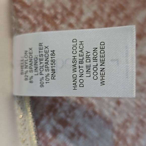 Sandy Beach Gold Stretchy String Bikini Bottom - Size L - Picture 5 of 7